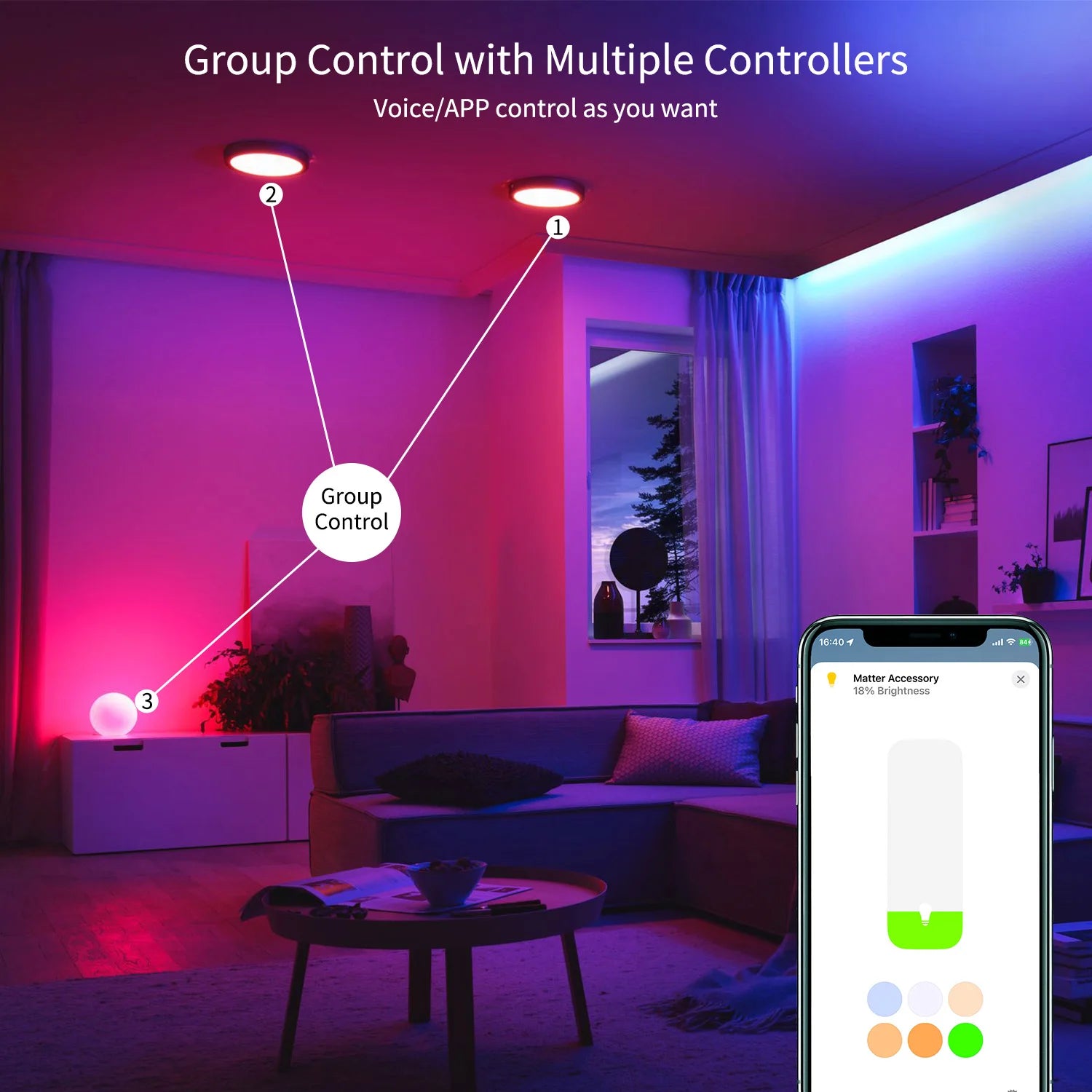 Matter Wifi Smart Light Bulb RGB E26  Led Bulb Smart Home Works With Tuya Voice control Homekit Alexa Google Apple Home