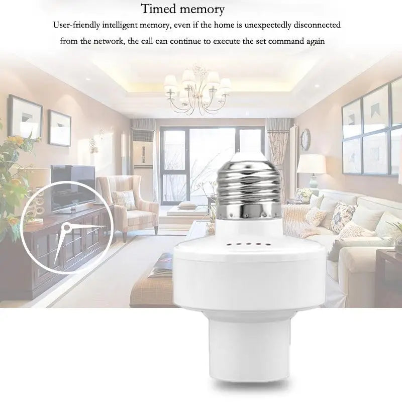 CORUI WiFi Tuya/Smart Life App Smart Light Bulb Adapter Lamp Holder Base E27 E26 Voice Control Work With Alexa Google Home